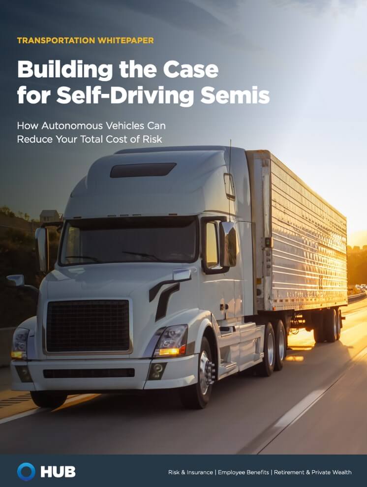 Cover of whitepaper: Building the case for self-driving semis